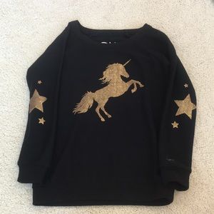Chaser Unicorn Glitter Long Sleeve Shirt